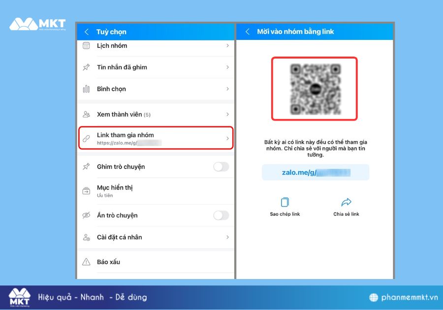 Cách tạo nhóm Zalo không cần kết bạn bằng mã QR